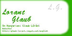 lorant glaub business card
